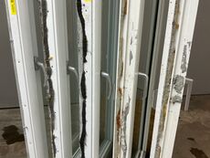 Terrassedør i plast med fuldt glasparti vh.