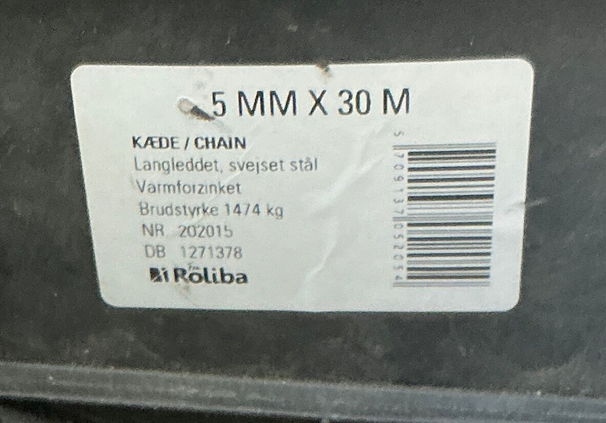 3 stk. Kæder
