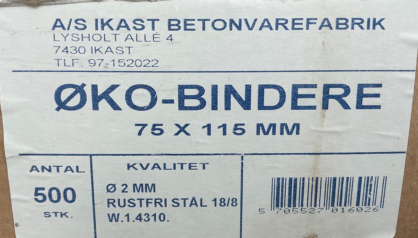 Øko-bindere 75x115 mm 500 stk
