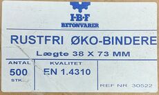 Øko-bindere 38x73 mm ca 600 stk