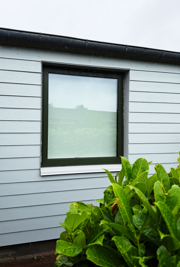 Grønt Termovindue 119x132 m/alu front