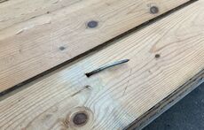 Brugt gulvbrædder i fyr, 18m2, 11,3 cm