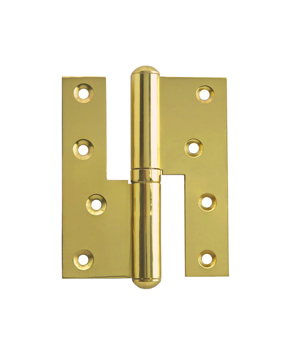 Dørhængsel, 142mm, messing med standardknop (Højre/Venstre) Dørhængsel, 142mm, messing med standardknop (Højre/Venstre)