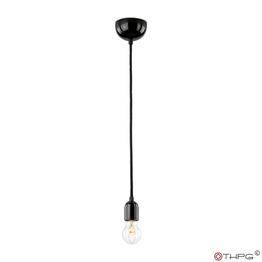 Bakelit fatning m/ledning - Vælg ml. 2 farver Bakelit fatning m/ledning - Vælg ml. 2 farver